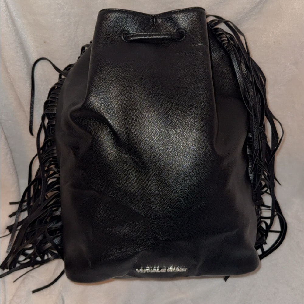 Victoria's Secret Black Fringe Backpack